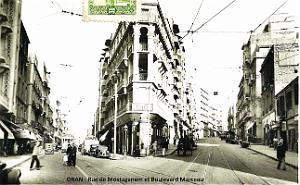 1054- Oran - Rue de Mostaganem et Boulevard Marceau